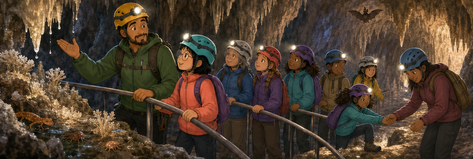 Illustrated scene 2 from The Crystal Cave Path