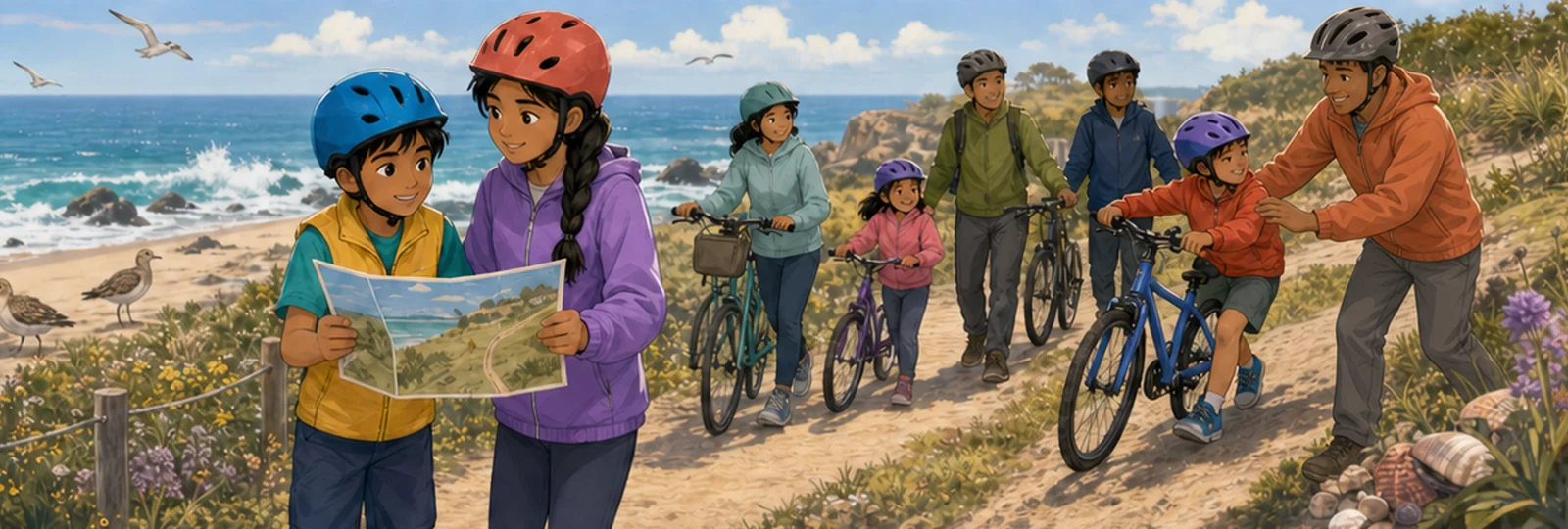 Illustrated scene 2 from The Coastal Bike Route