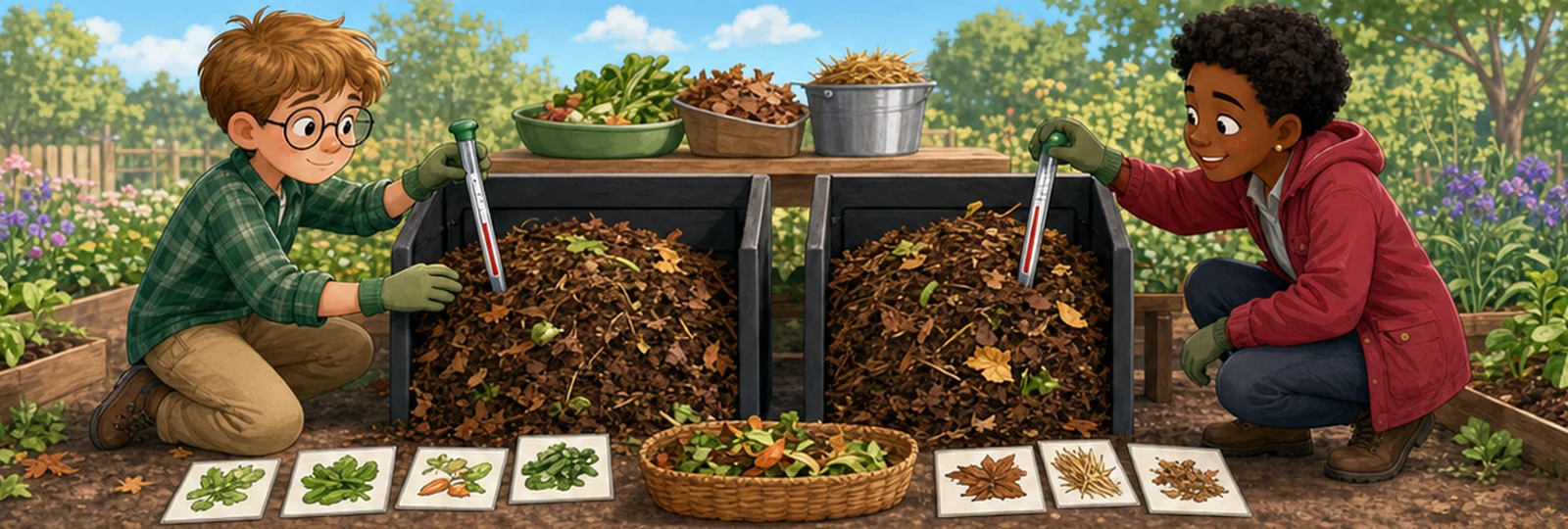Illustrated scene 2 from The Warm Compost Question