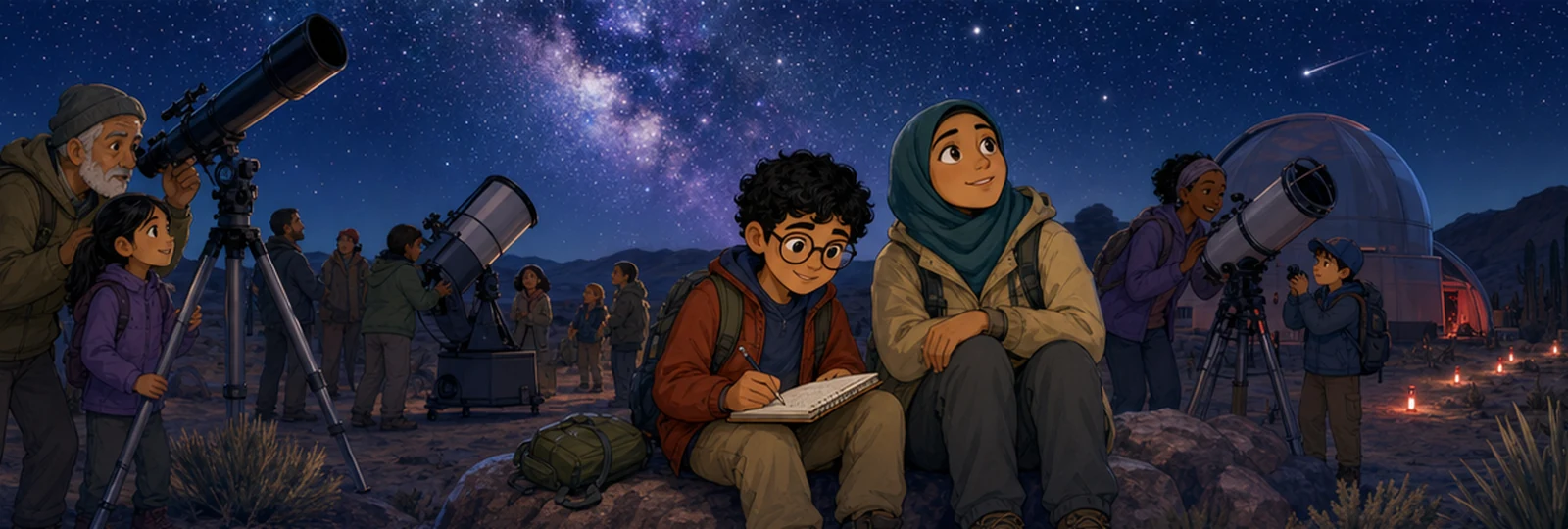 Illustrated scene 3 from Stars Above the Desert