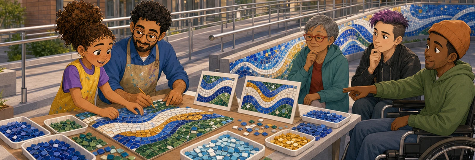 Illustrated scene 2 from The Ramp-Side Mosaic