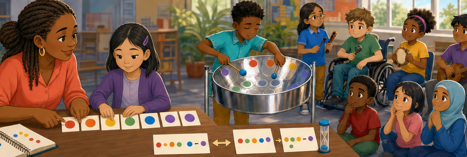 Illustrated scene 2 from The Steel Pan Melody