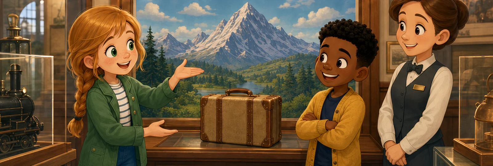 Illustrated scene 3 from The Station Suitcase Clue