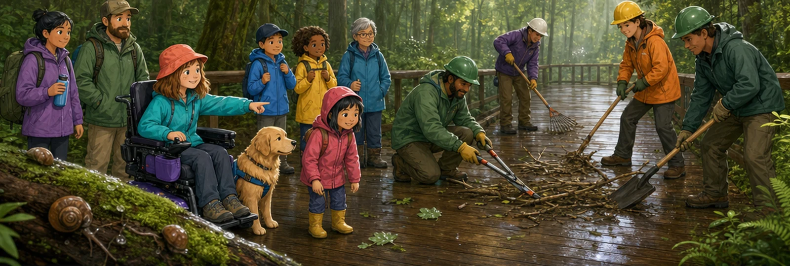 Illustrated scene 2 from The Waterfall Trail