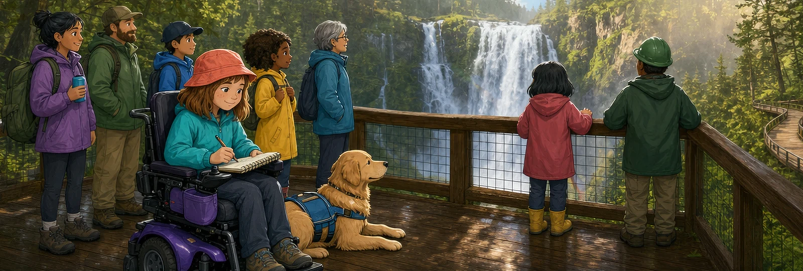 Illustrated scene 3 from The Waterfall Trail